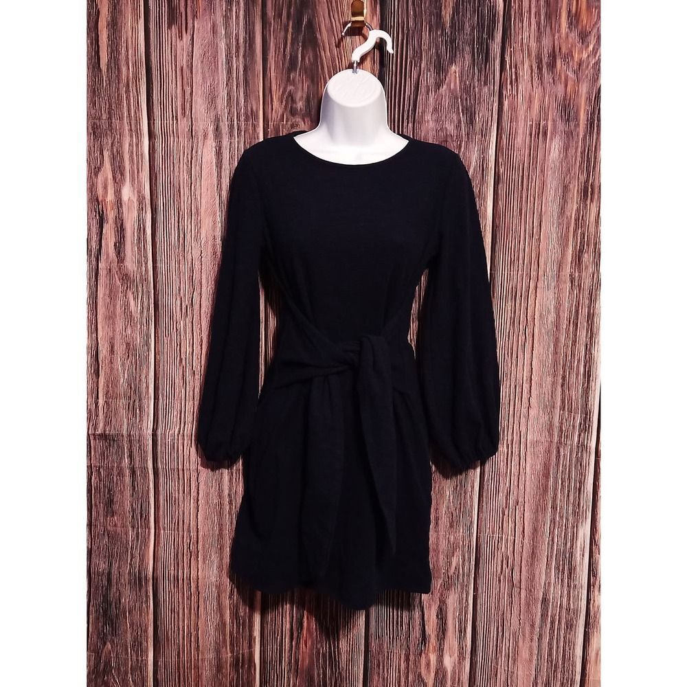 R. Vivimos Navy Long Sleeve Waist Tie Dress Size Small‎ 4/6